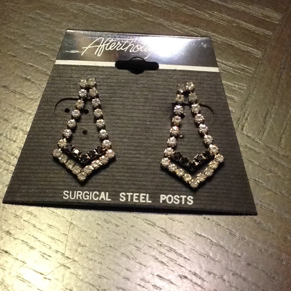 Faux diamond earrings